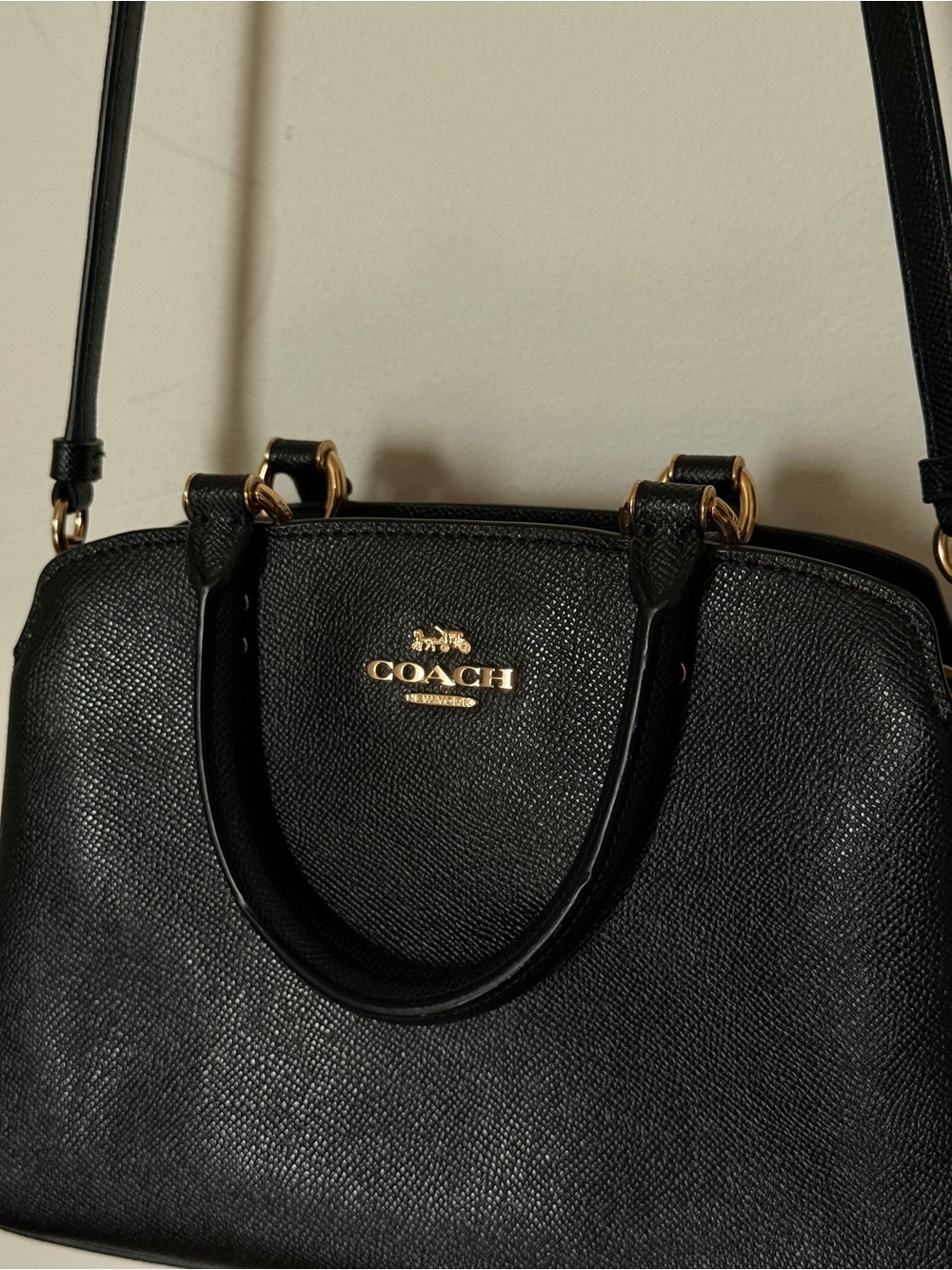 Coach Black Leather Christie with Gold Hardware